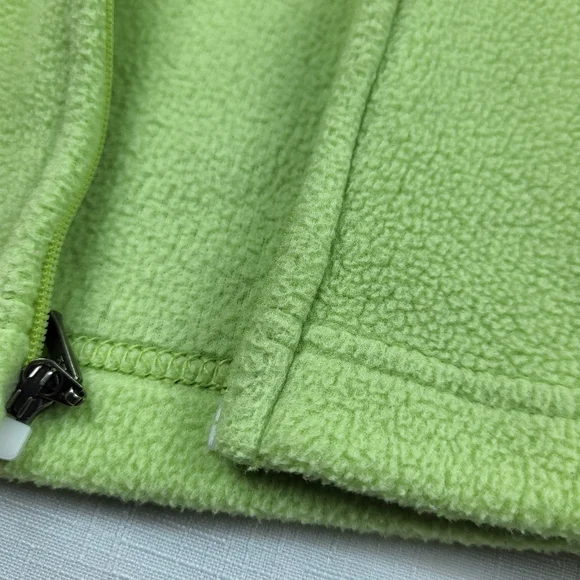 LL Bean Fleece VEST Womens Size XL Light Green Full Zip Sleeveless Collarless - Picture 11 of 14